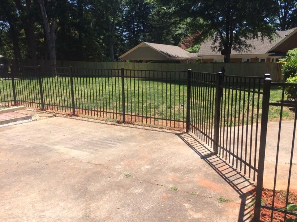 Aluminum fence installation by Advanced Custom Fence in Charlotte, NC, project view 5