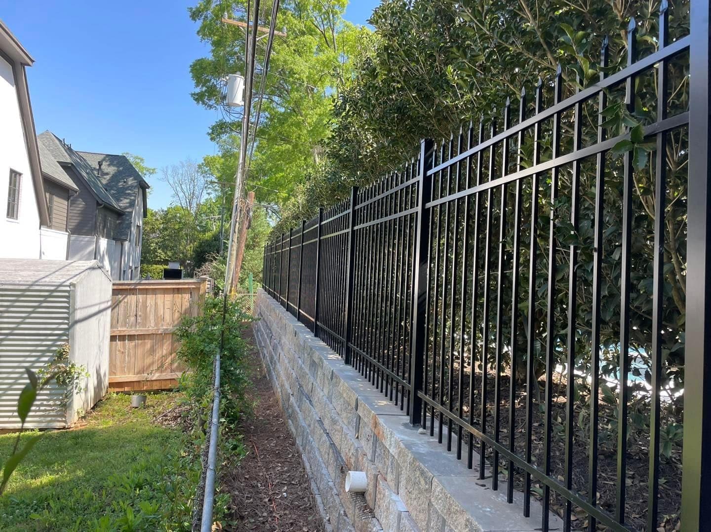 Aluminum fence installation by Advanced Custom Fence in Charlotte, NC, project view 10