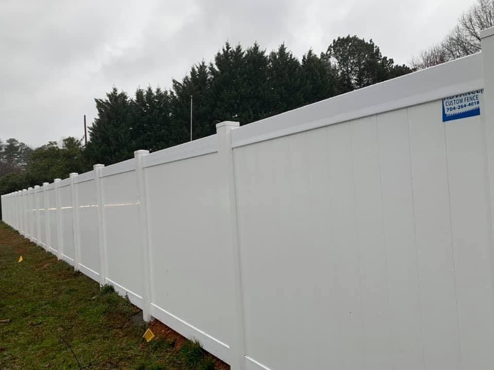 Privacy vinyl fence installation by Advanced Custom Fence in Charlotte, NC, project view 3