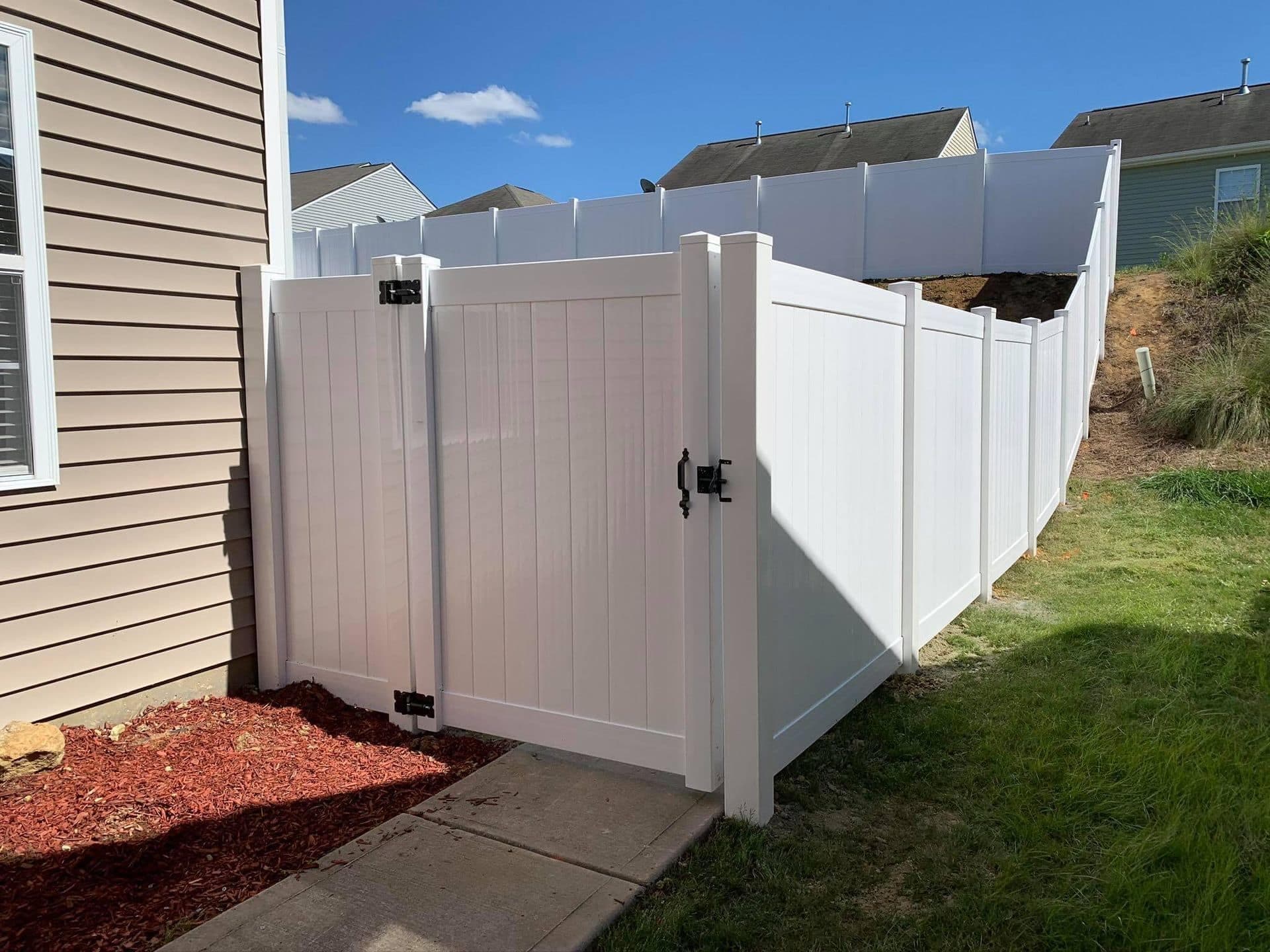 Privacy vinyl fence installation by Advanced Custom Fence in Charlotte, NC, project view 6