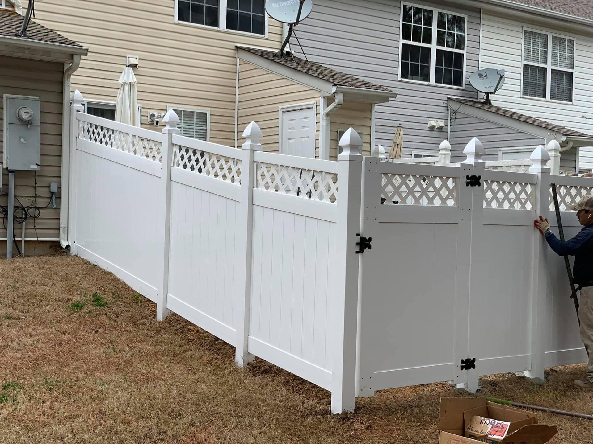 Privacy vinyl fence installation by Advanced Custom Fence in Charlotte, NC, project view 9