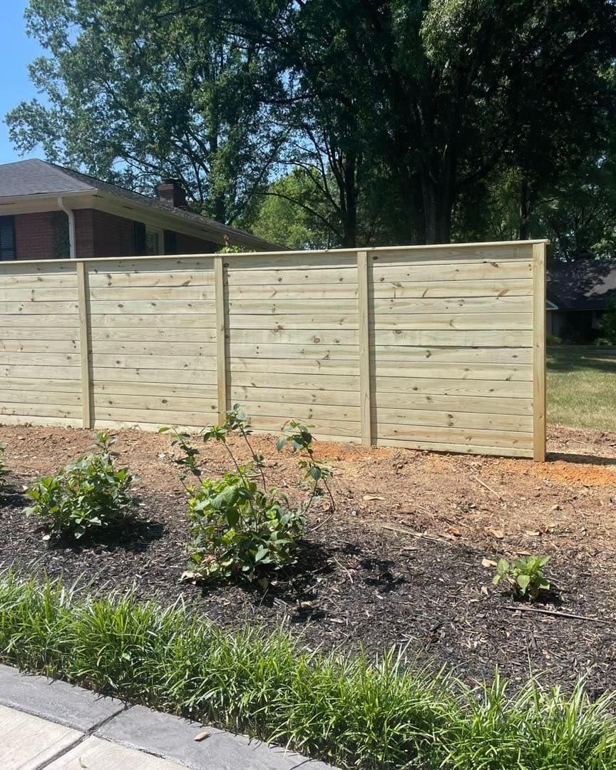 Wood privacy fence installation by Advanced Custom Fence in Charlotte, NC, project view 5