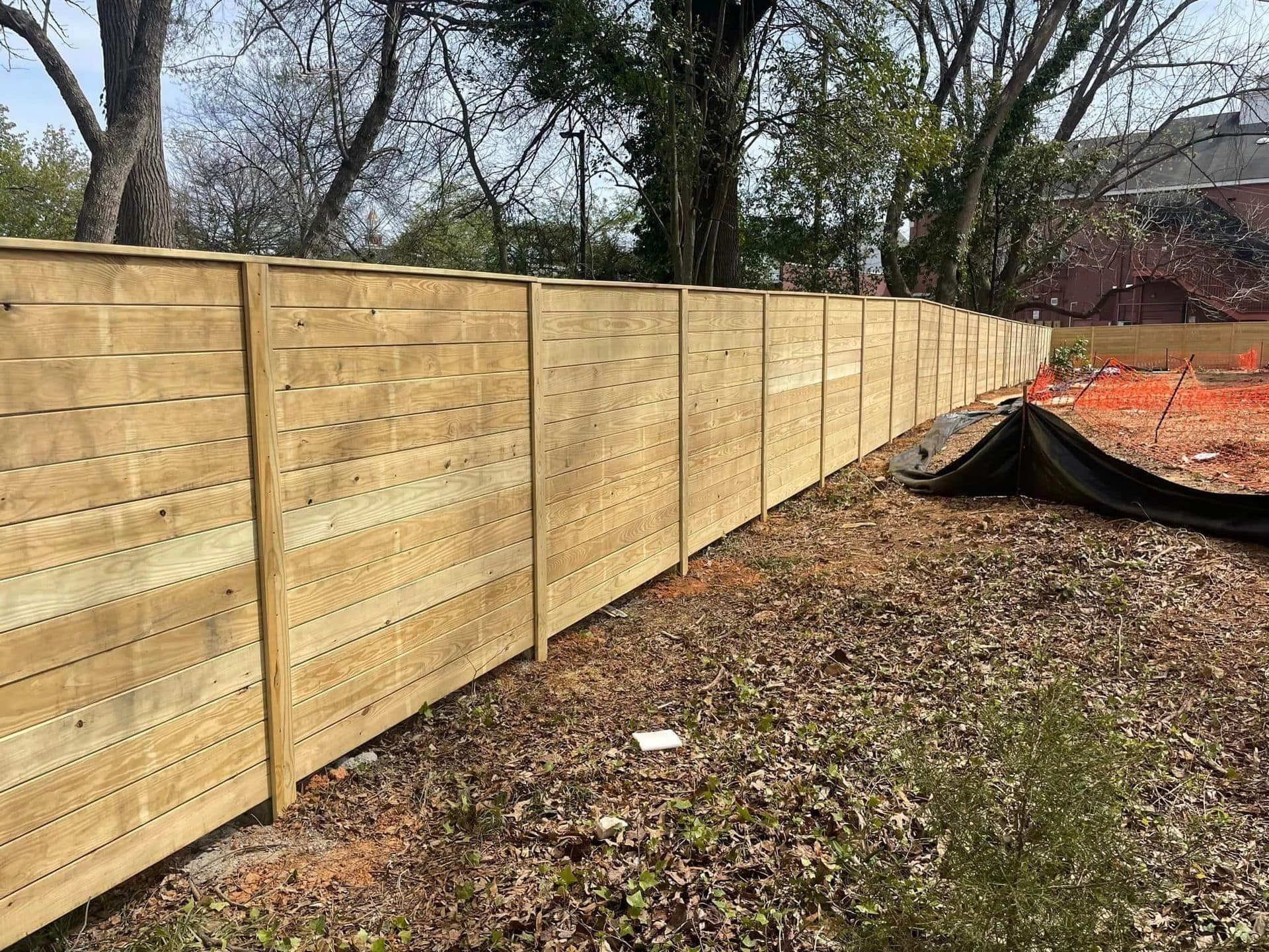 Wood privacy fence installation by Advanced Custom Fence in Charlotte, NC, project view 9