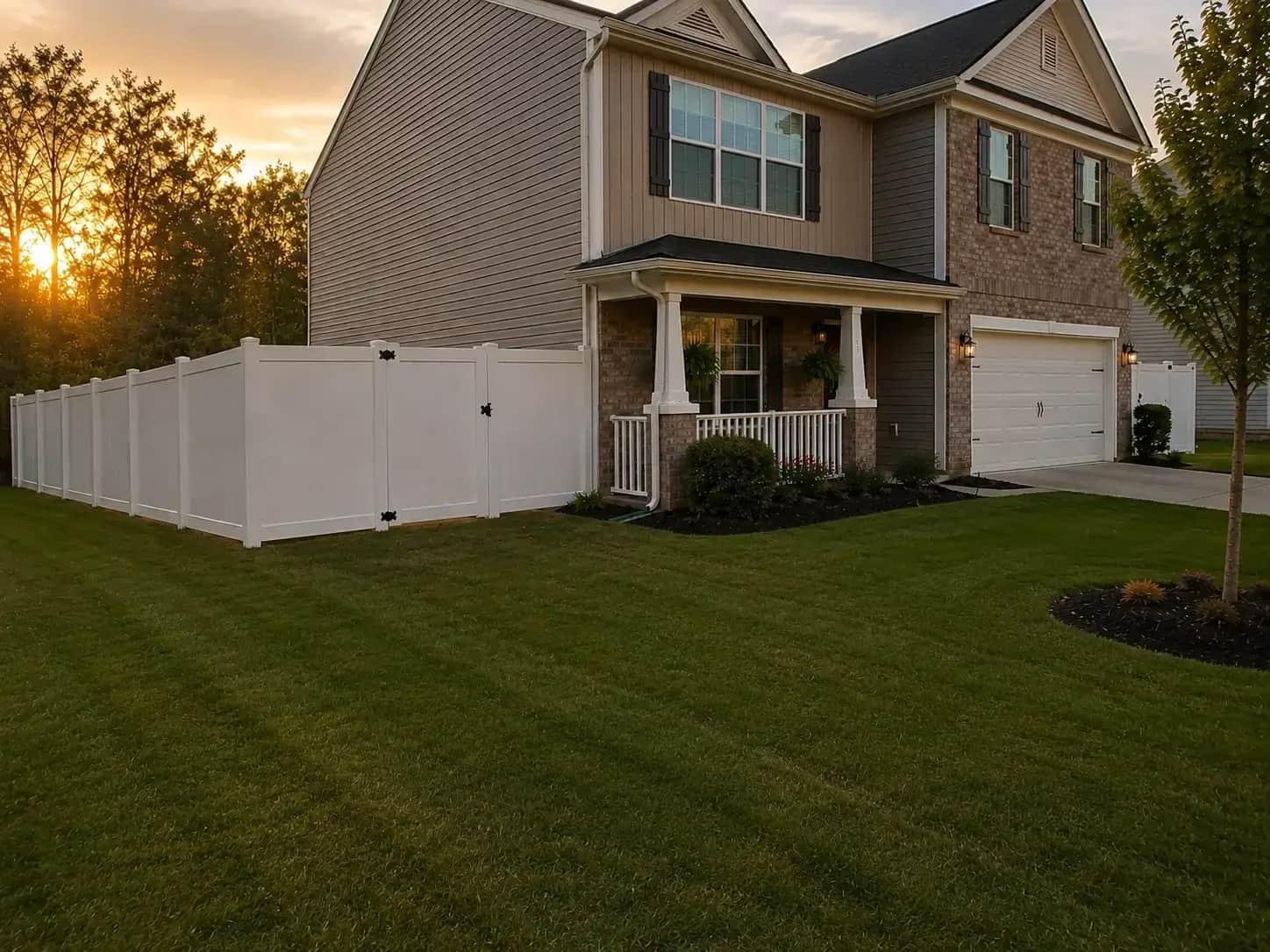 Finished fence project by Advanced Custom Fence in Charlotte, NC