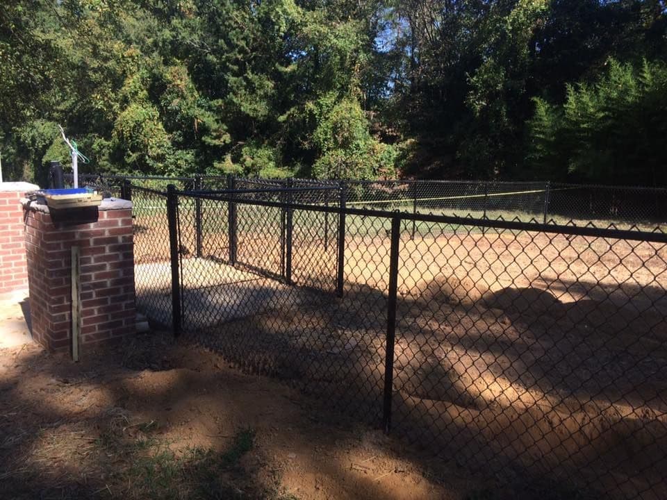 Chain-link fence installation by Advanced Custom Fence in Charlotte, NC, project view 1