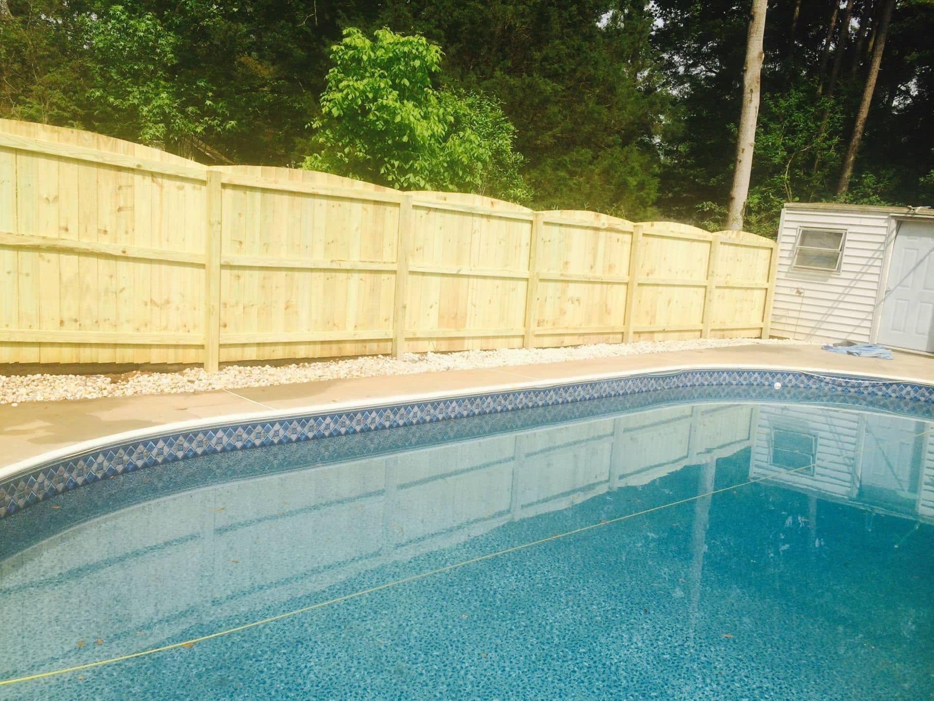 Pool fence installation by Advanced Custom Fence in Charlotte, NC, project view 1