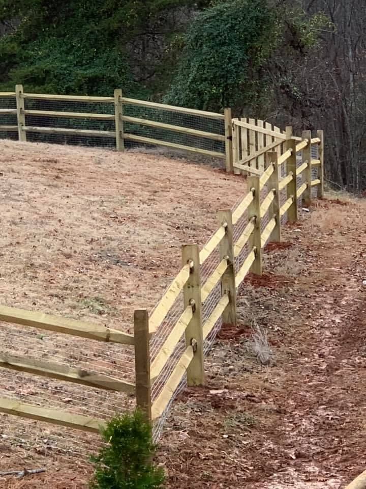 Split rail fence installation by Advanced Custom Fence in Charlotte, NC, project view 4