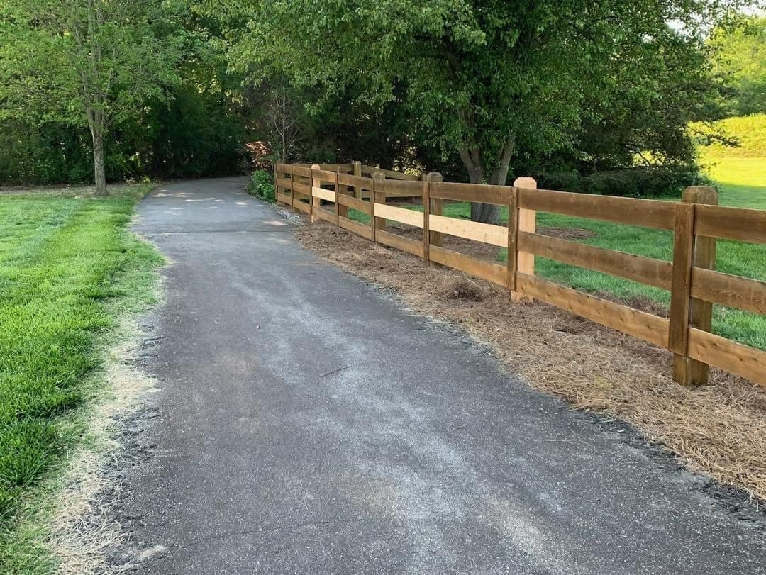Split rail fence installation by Advanced Custom Fence in Charlotte, NC, project view 6