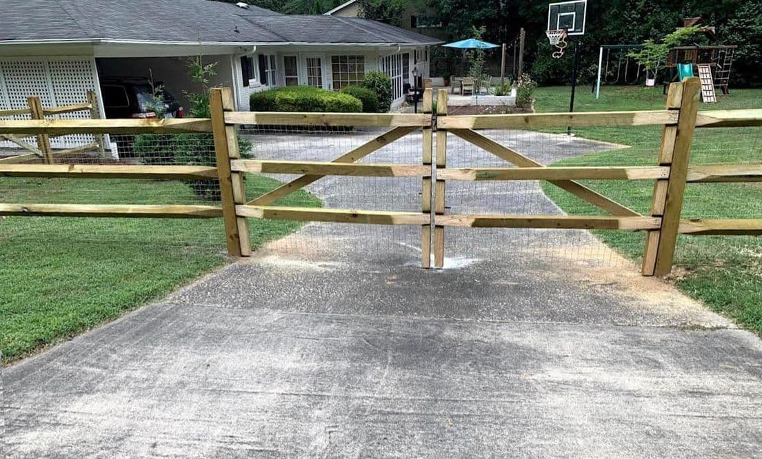 Split rail fence installation by Advanced Custom Fence in Charlotte, NC, project view 8