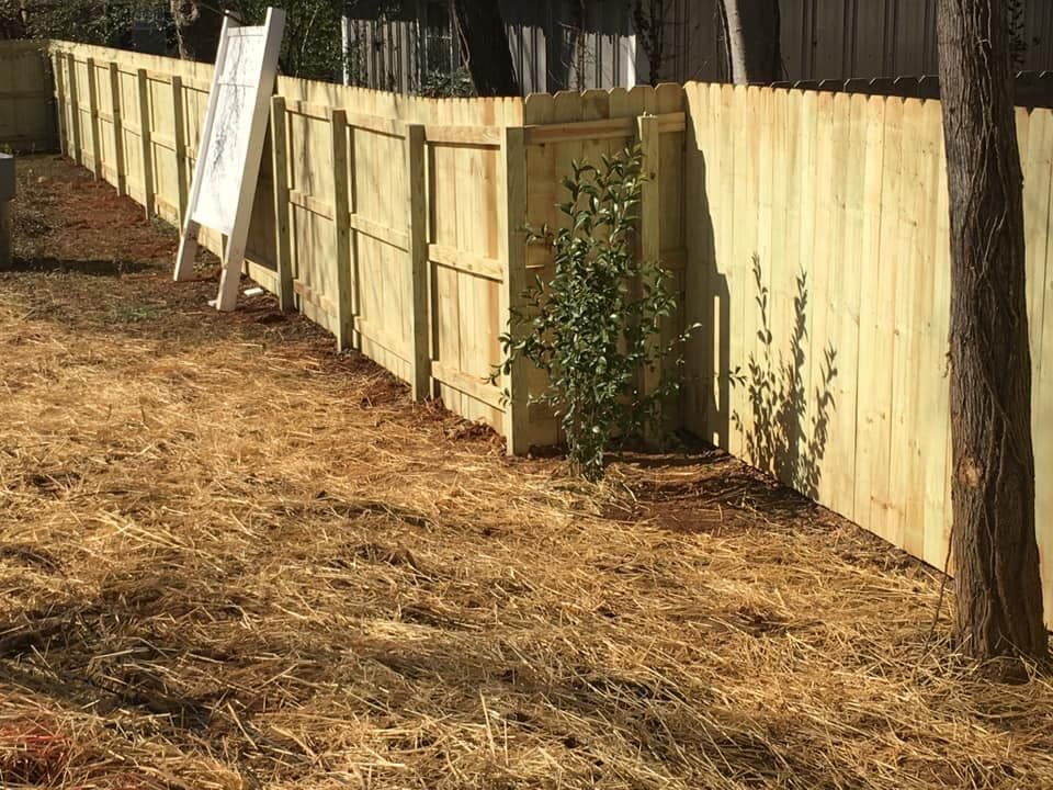 Residential wood privacy fence installed by Advanced Custom Fence in Charlotte, NC